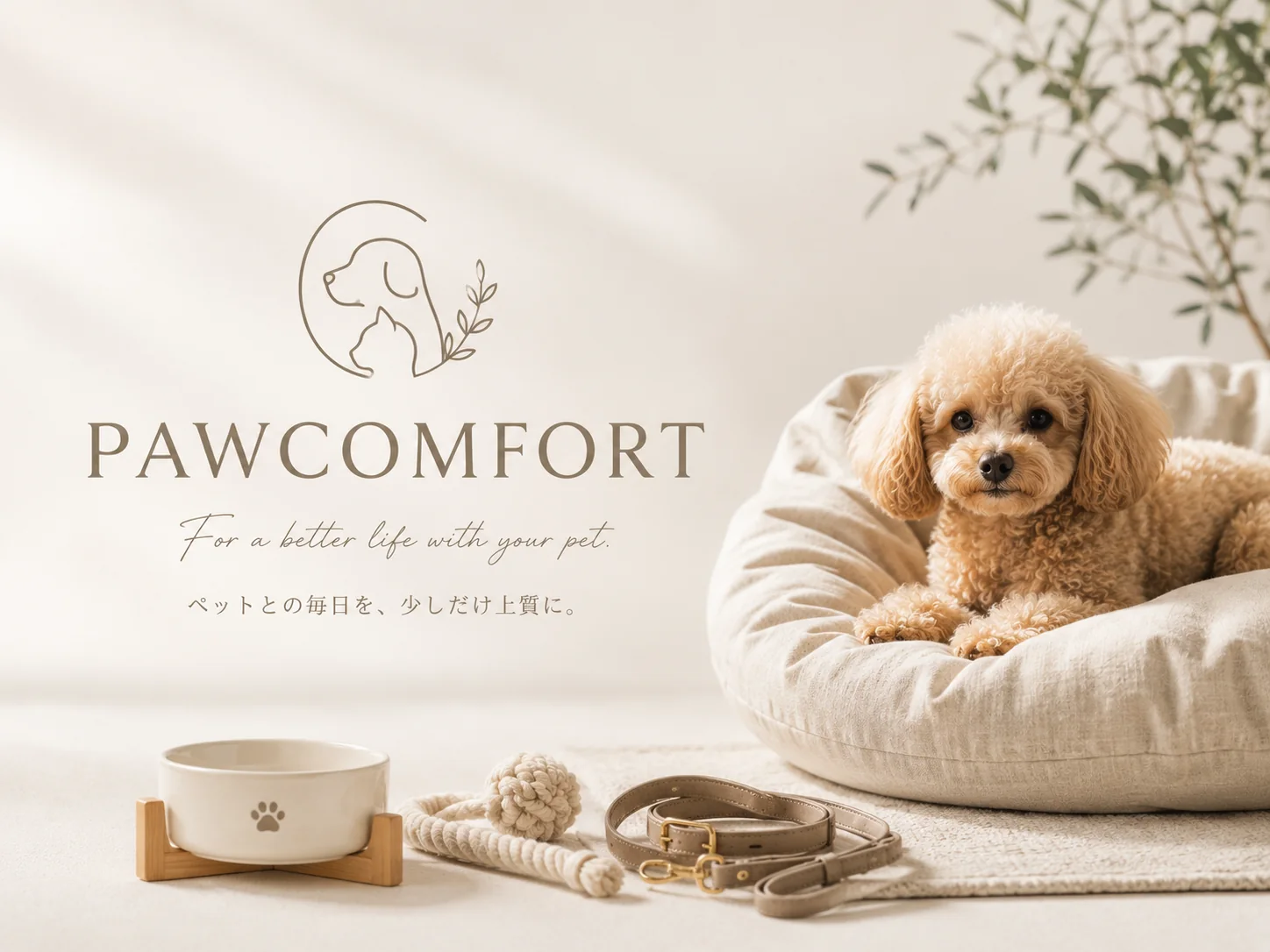 PawComfort ペットとの毎日を、少しだけ上質に。